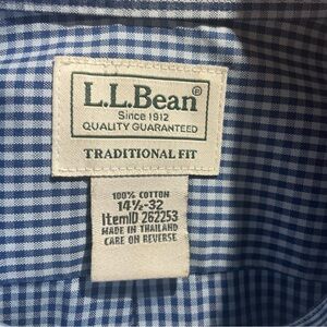 L.L. Bean Navy Gingham Men's Shirt